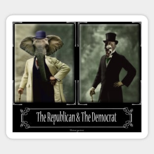 The Republican & The Democrat Sticker